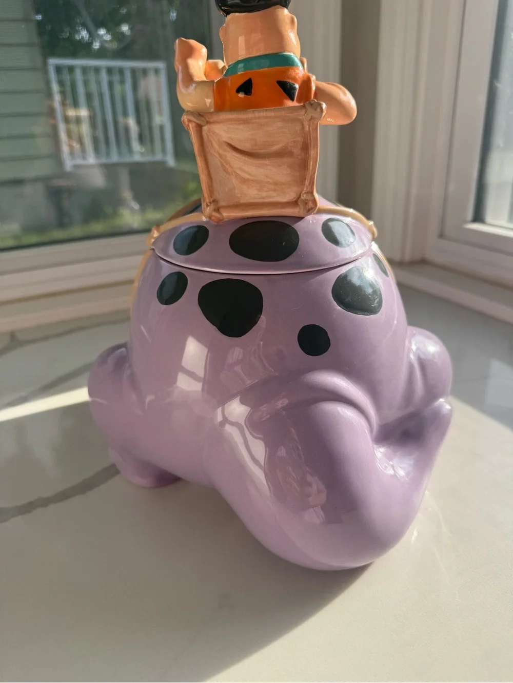 Vintage 1997 Warner Brothers Studio Cartoon Network Flinstones & Dino Cookie Jar